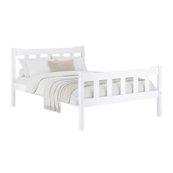 Heathrow White Double Bed | Assembly Required