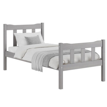 Heathrow Grey Single Bed | Assembly Required