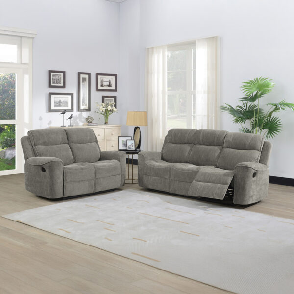 Ashbourne 2 Seater Recliner Light Grey | Assembly Required