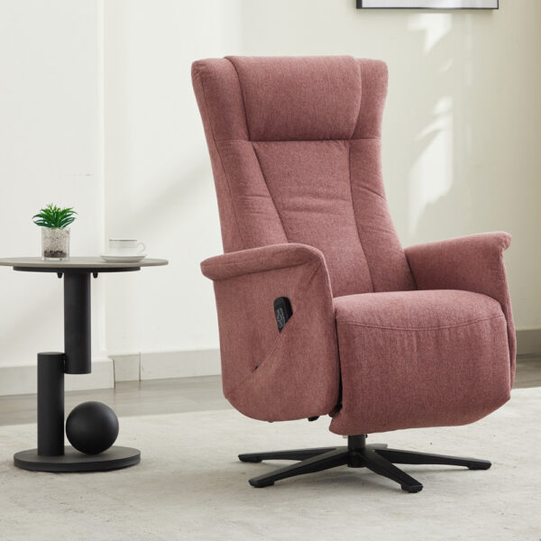 Celeste Swivel Electric Recliner Rose - Dual Motor | Assembly Required