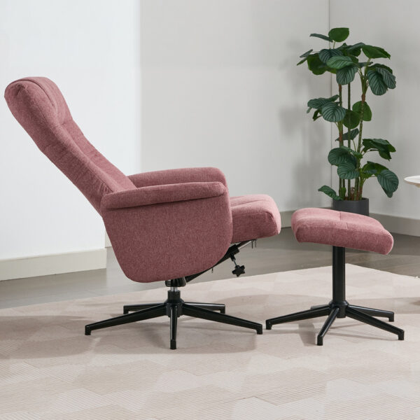 Celeste TV Chair & Stool Rose | Assembly Required