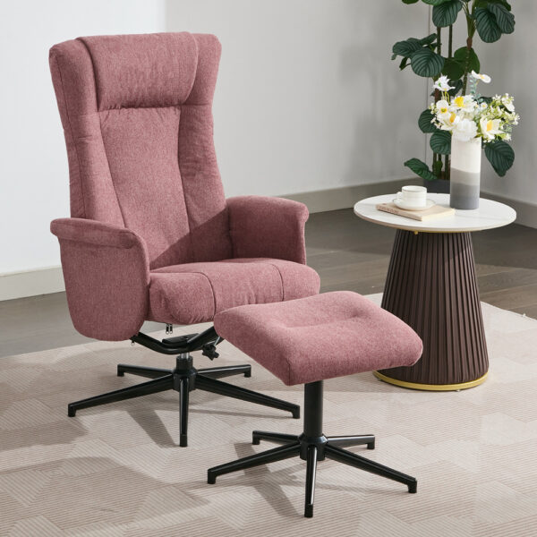 Celeste TV Chair & Stool Rose | Assembly Required
