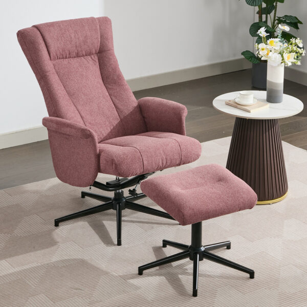 Celeste TV Chair & Stool Rose | Assembly Required