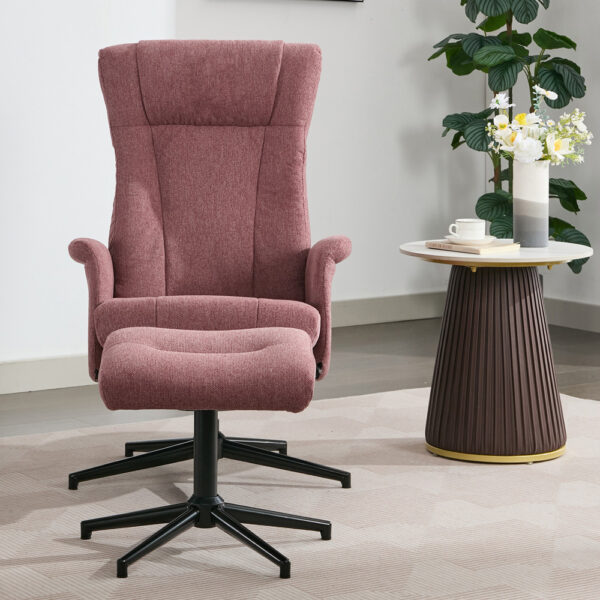 Celeste TV Chair & Stool Rose | Assembly Required