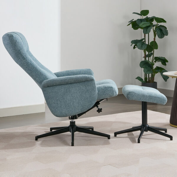 Celeste TV Chair & Stool Ice Blue | Assembly Required