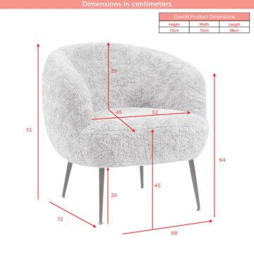 Hazel Bedroom Chair – Lamb White | Clearance