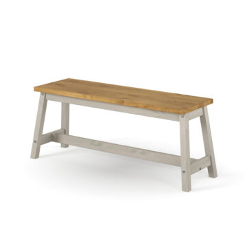 Azusa Grey Live Edge Large Dining Bench