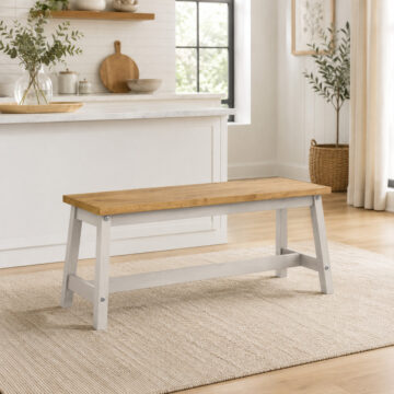 Azusa Grey Live Edge Large Dining Bench