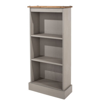 Azusa Grey Low Narrow Bookcase