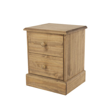 Bourton Pine 2 Drawer Bedside Cabinet