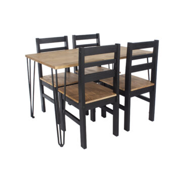 Avila Pair of Black Linea Ladder Back Chairs
