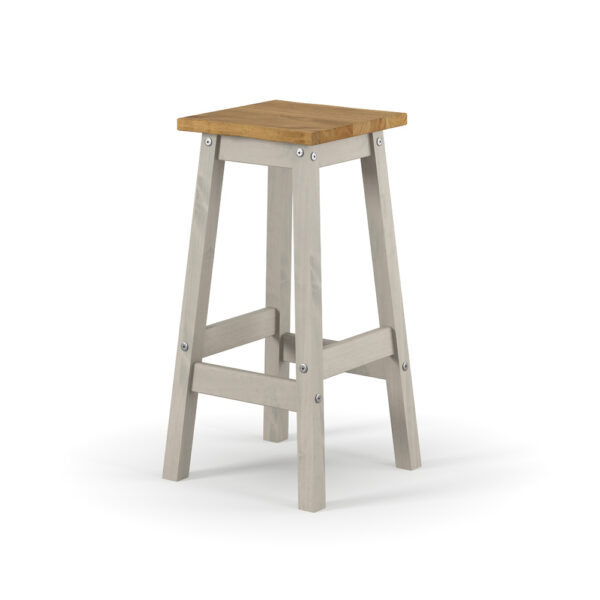 Azusa Grey Live Edge High Breakfast Stools (Pair) | Assembly Required