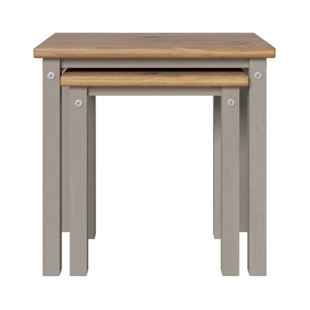 Azusa Grey Linea Nest of 2 Tables | Pine Top