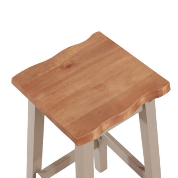 Azusa Grey Live Edge Large Rectangular High Breakfast Bar Table & 2 Bar Stools