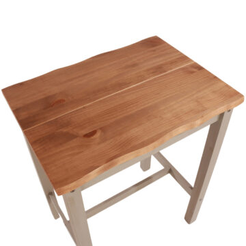 Azusa Grey Live Edge Large Rectangular High Breakfast Bar Table & 2 Bar Stools