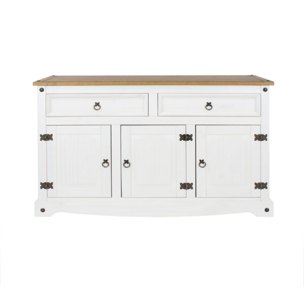 Azusa White Medium Sideboard With 3 Doors, 2 Drawers | Assembly Required