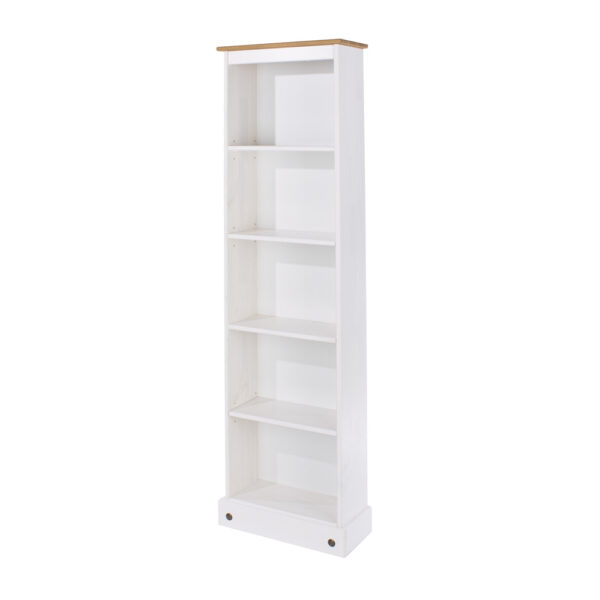 Azusa White Tall Narrow Bookcase | Assembly Required