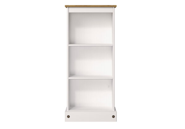 Azusa White Low Narrow Bookcase | Assembly Required