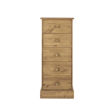 Bourton Pine 5 Drawer Narrow Chest
