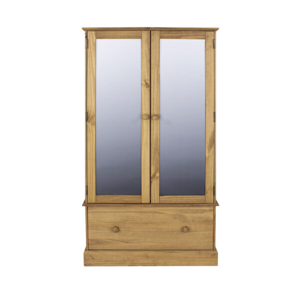Bourton 2 Mirror Door, 1 Drawer Wardrobe | Assembly Required