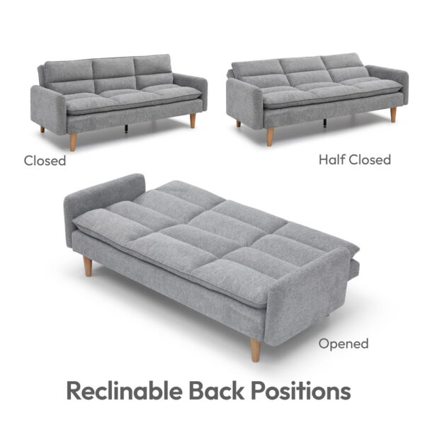 Cosy Rest 3 Seater Sofa Bed - Natural | Assembly Required