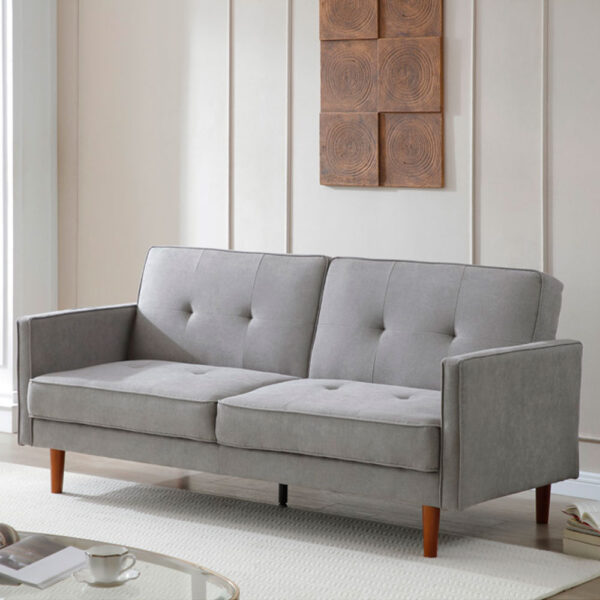 Slumber Linen Effect 3 Seater Sofa Bed - Grey | Assembly Required