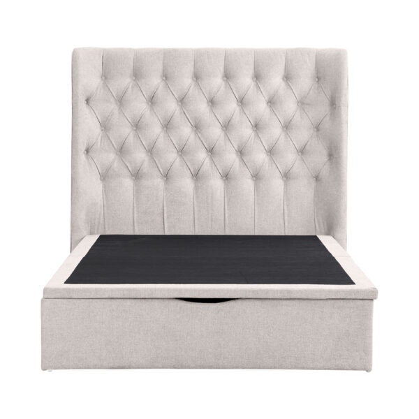 Kara 4'6 Bed Beige | Assembly Required