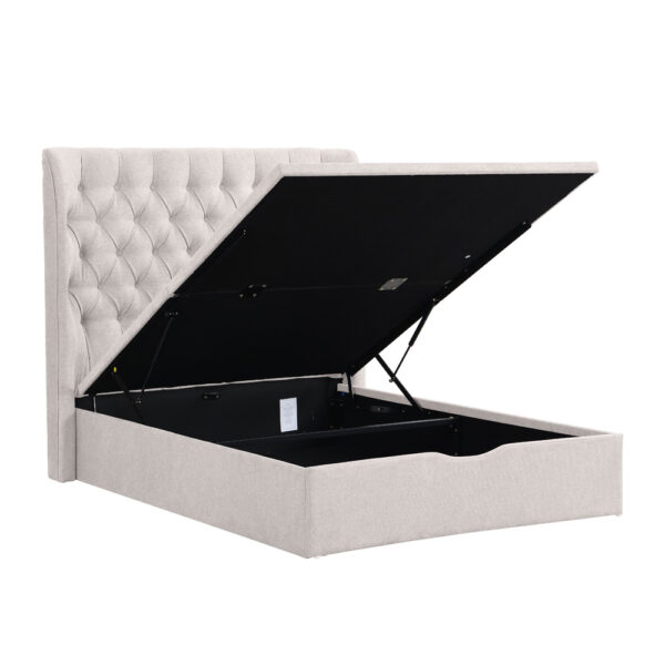 Kara 4'6 Bed Beige | Assembly Required