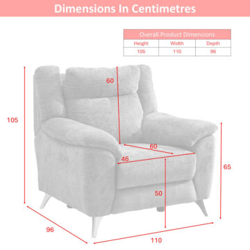 Malmo Chair | Stone Grey Fabric | Electric Recliner