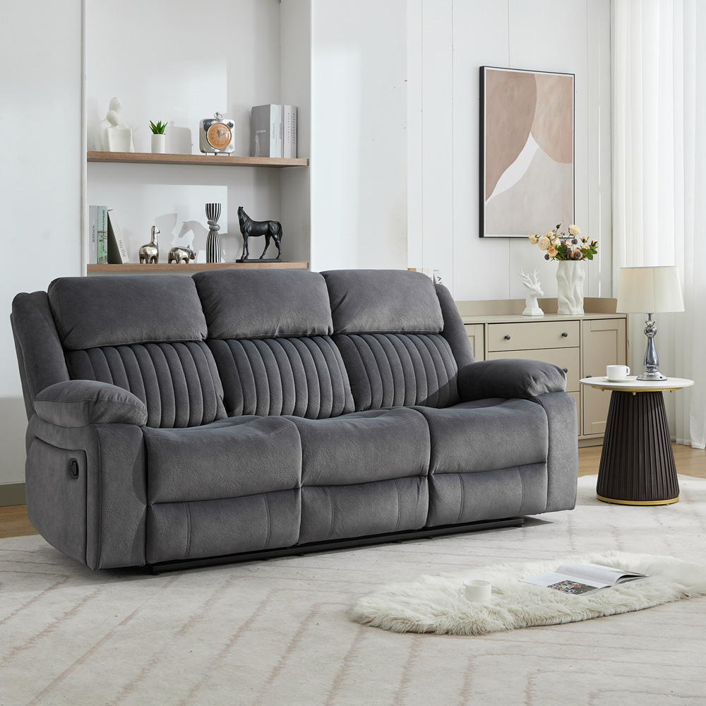 Dutch 3 Seater Recliner Slate Grey