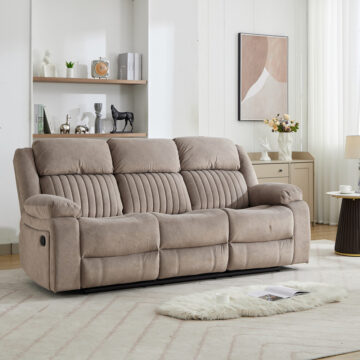 Dutch 3 Seater Recliner Taupe | Assembly Required