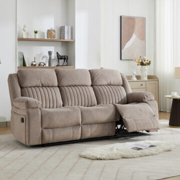 Dutch 3 Seater Recliner Taupe
