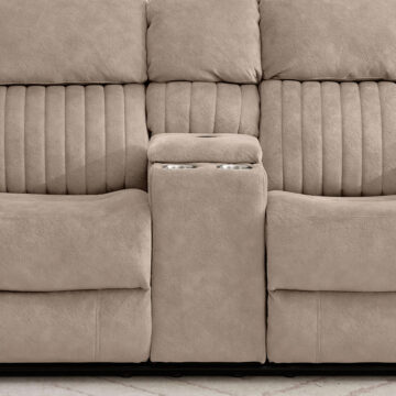 Dutch 2 Seater Recliner With Console Taupe