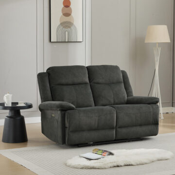 Stonebay 2 Seater Electric Recliner Thunder | Assembly Required