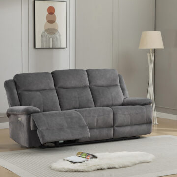 Stonebay 3 Seater Electric Recliner Storm | Assembly Required