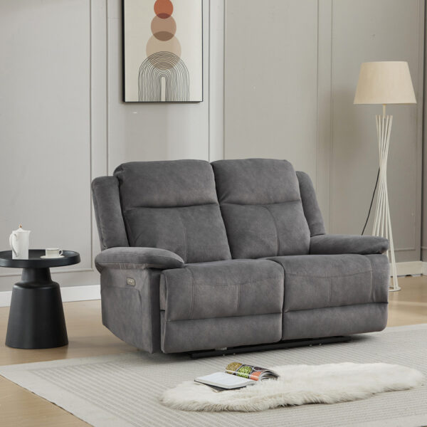 Stonebay 2 Seater Electric Recliner Storm | Assembly Required