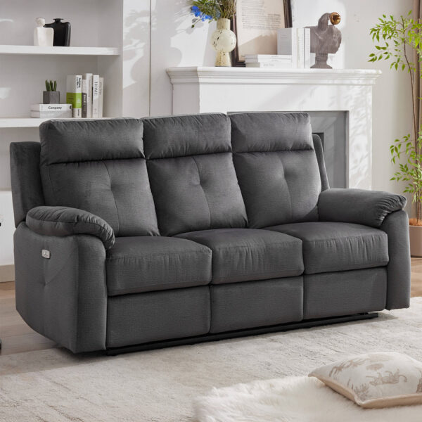 Verano 3 Seater Electric Recliner Anthracite | Assembly Required