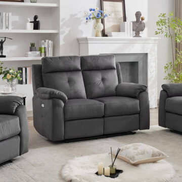 Verano 2 Seater Electric Recliner Anthracite
