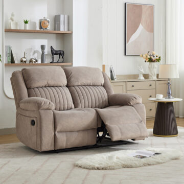 Dutch 2 Seater Recliner Taupe | Clearance