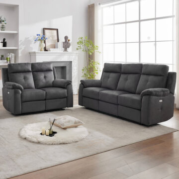 Verano  3+2  Fabric Suite Anthracite (Electric)