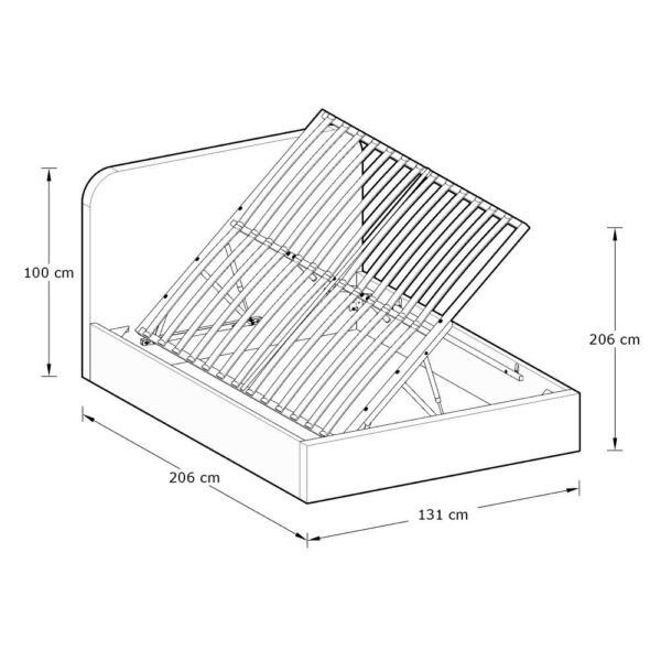 Chisholm 120cm Ottoman Bed - Soft Grey | Assembly Required