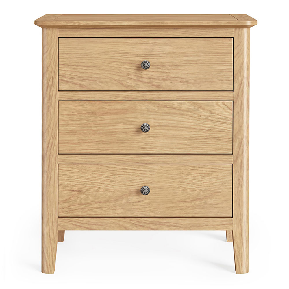 Dover Light Oak Chest of 3 Drawers | Assembled