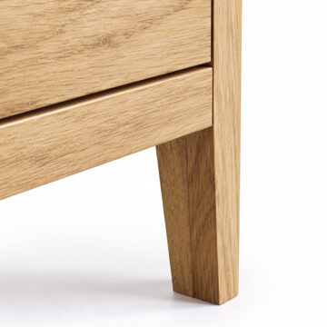Dover Light Oak 5 Drawer Tallboy | Assembled