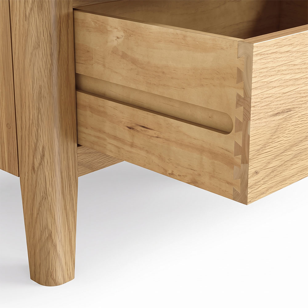 Dover Light Oak 2 Over 3 Chest of Drawers | Assembled