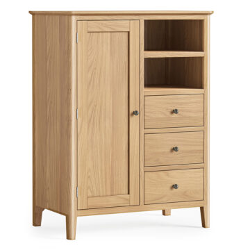 Dover Light Oak Combi Wardrobe | Assembled