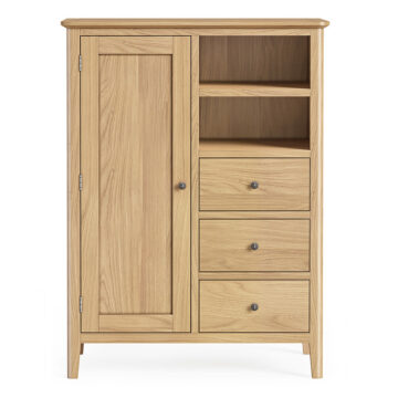 Dover Light Oak Combi Wardrobe | Assembled