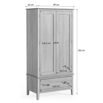 Dover Light Oak Gentlemans Wardrobe