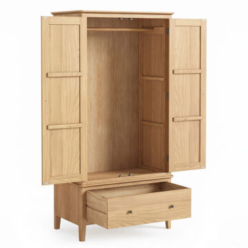 Dover Light Oak Gentlemans Wardrobe