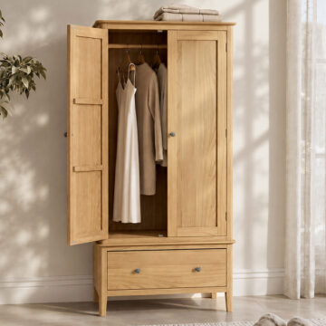 Dover Light Oak Gentlemans Wardrobe