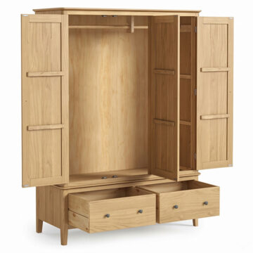 Dover Light Oak Triple Wardrobe